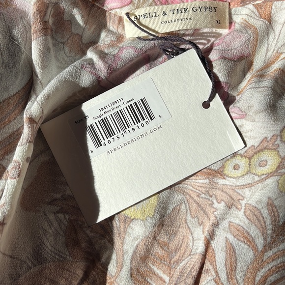 Spell Jungle Mini Dress in Cream - Picture 7 of 7